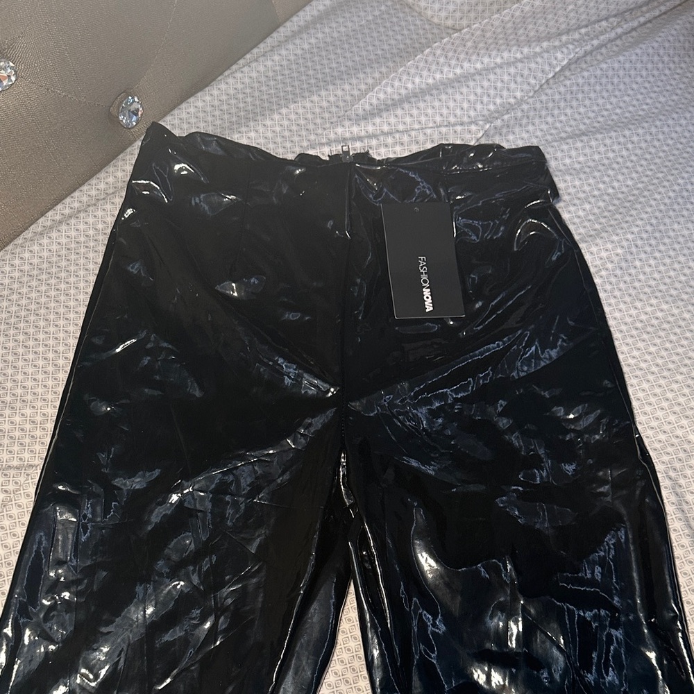 Black Patent Leather Pants